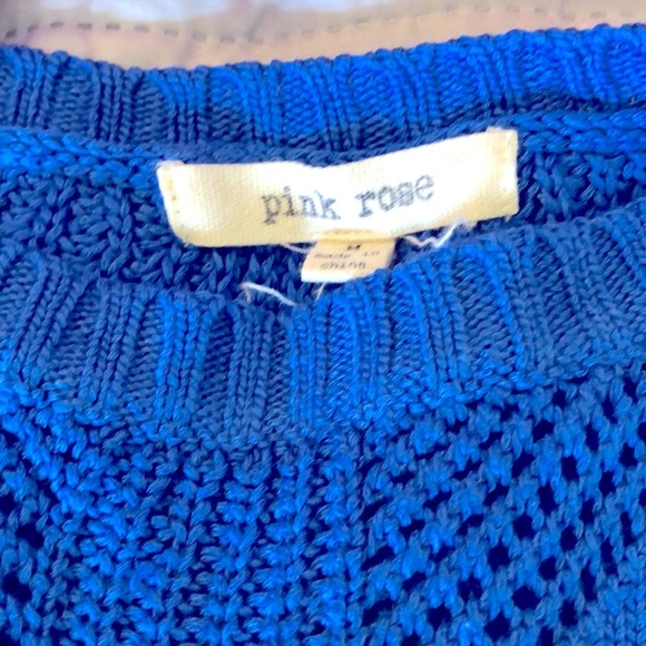 Pink Rose Blue Sweater - Picture 8 of 8